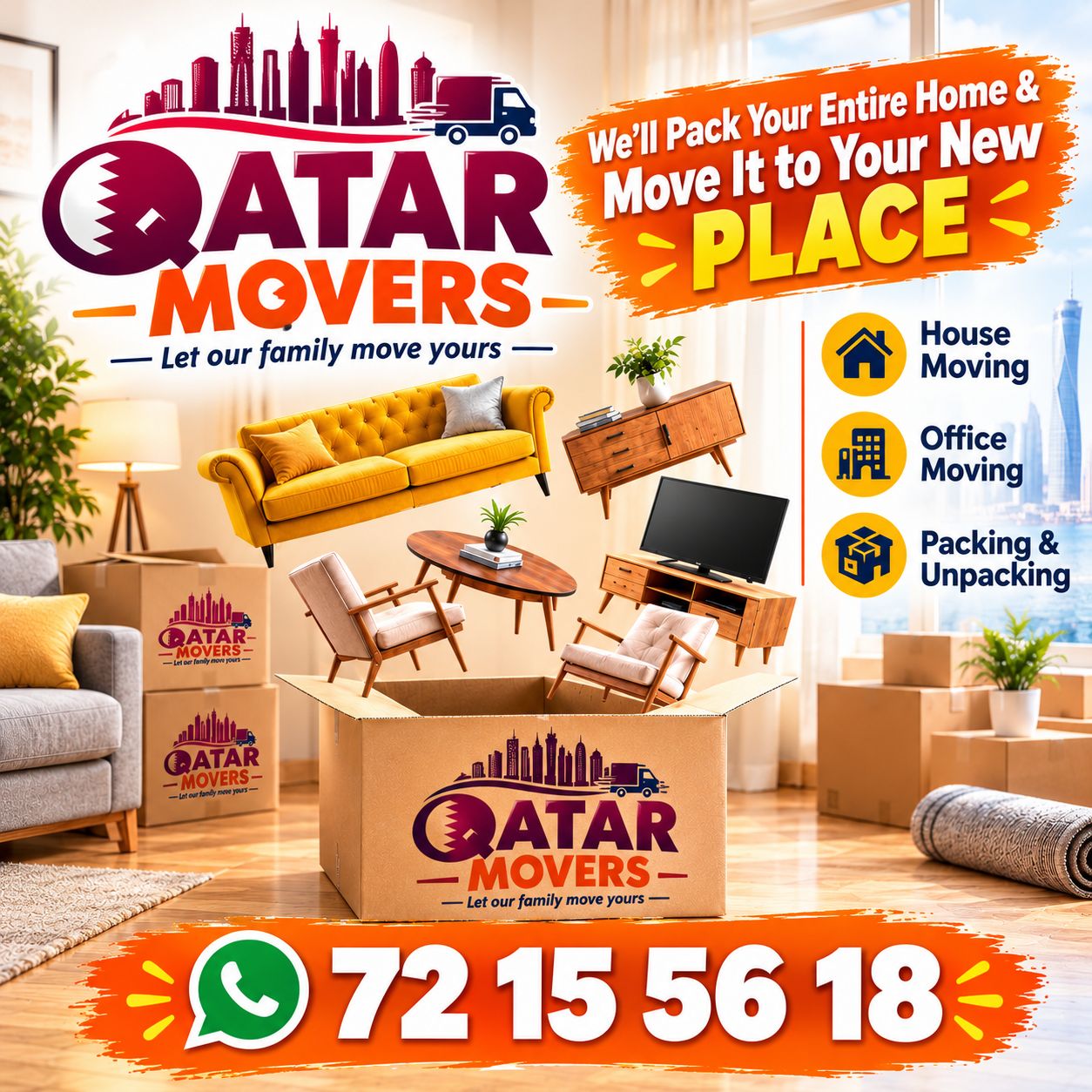 STUDIO unit for rent in Qatar